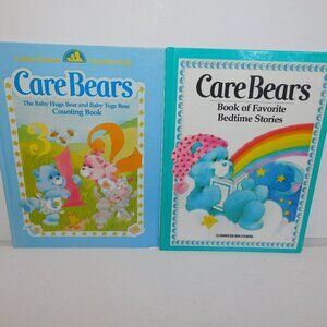 Vintage 1984 Care Bears Hard Cover Books Parker Brothers Set 2 Hugs Tugs Bedtime